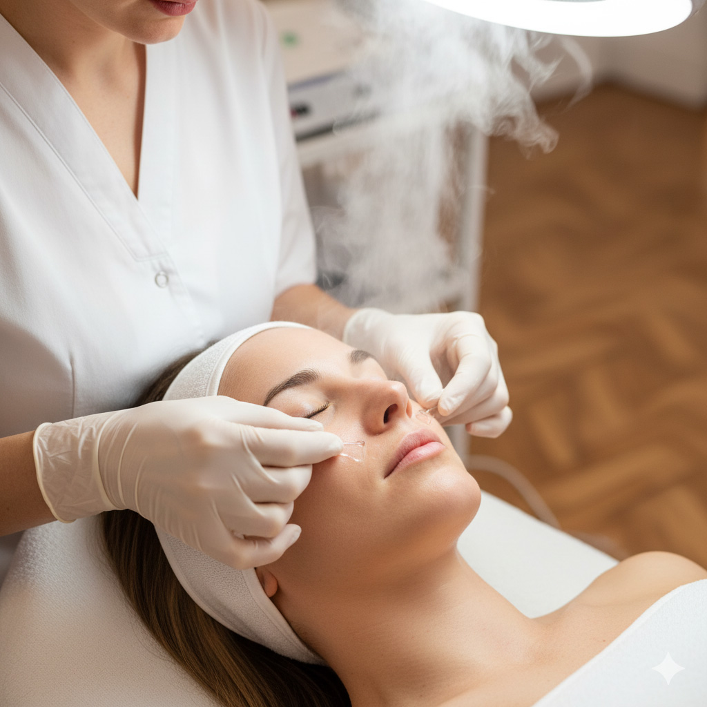 Curățare facială, extracții + Terapie LED – tehnică premiată – 40 min - Salon Exclusive by Adrian Lup | Salon de înfrumusețare Sibiu